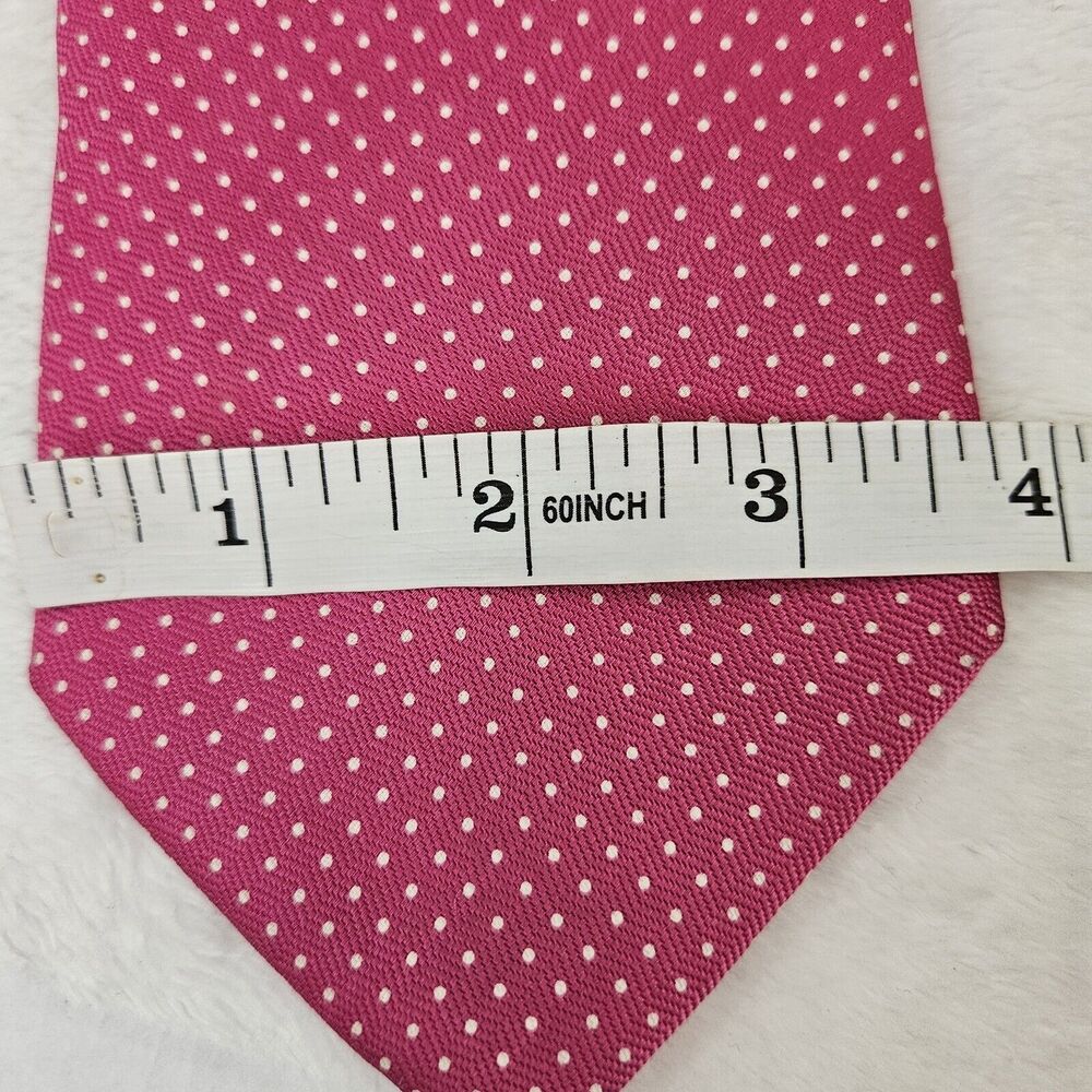 Brooks‎ Brothers Makers 100% Silk Ties Printed in Italy Lot 2 Red Pink Polka Dot - Picture 6 of 7